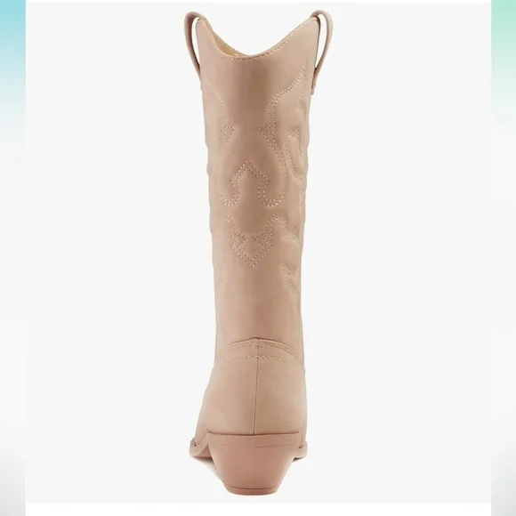 Soda Western Cowboy Pointed Toe 💖🤠 Knee High Pull On Tabs Boots - Picture 6 of 7